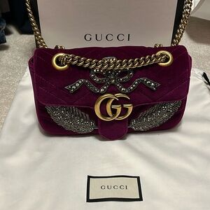 GUCCI MARMONT limited edition in velvet & silk lining